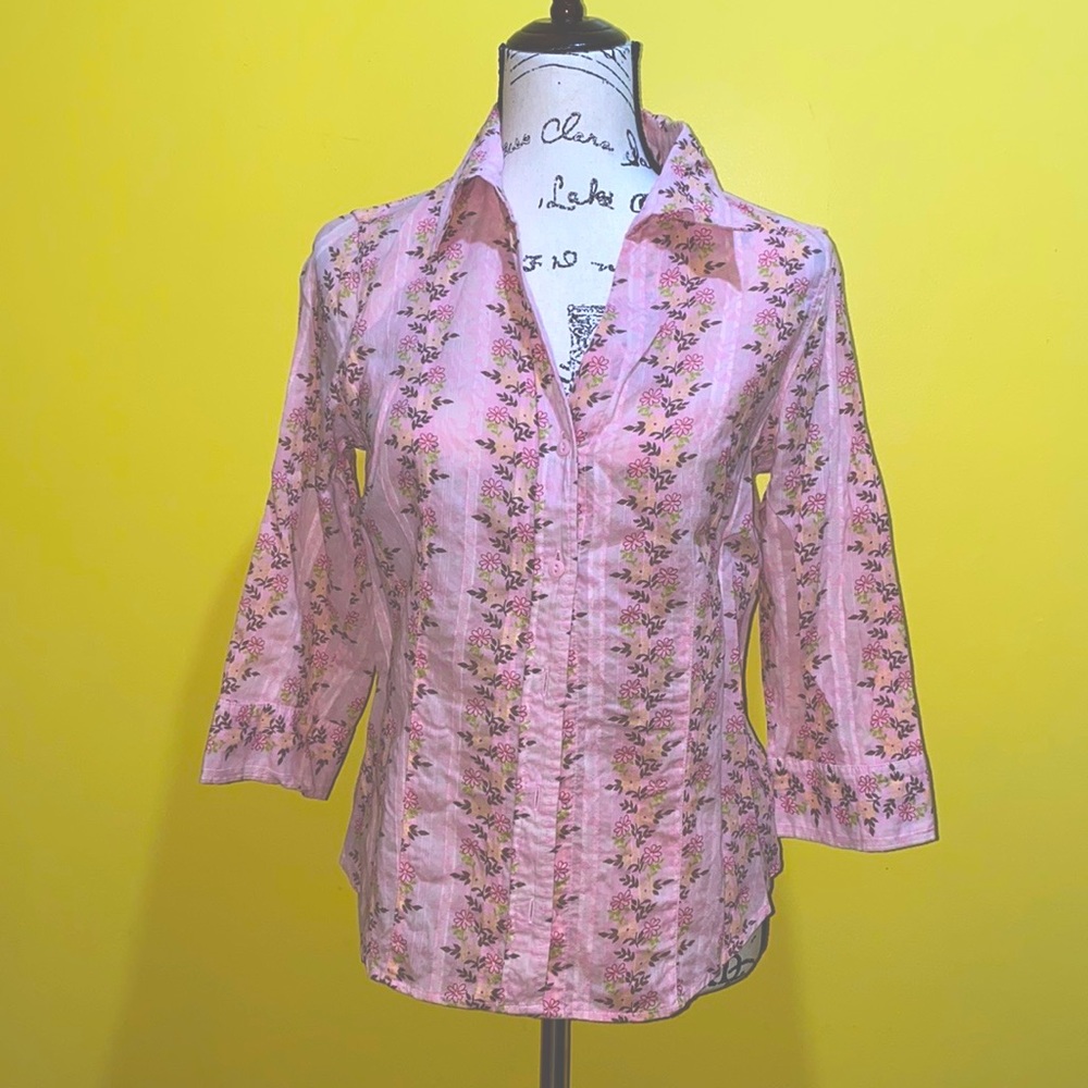 i.e. relaxed button down blouse.